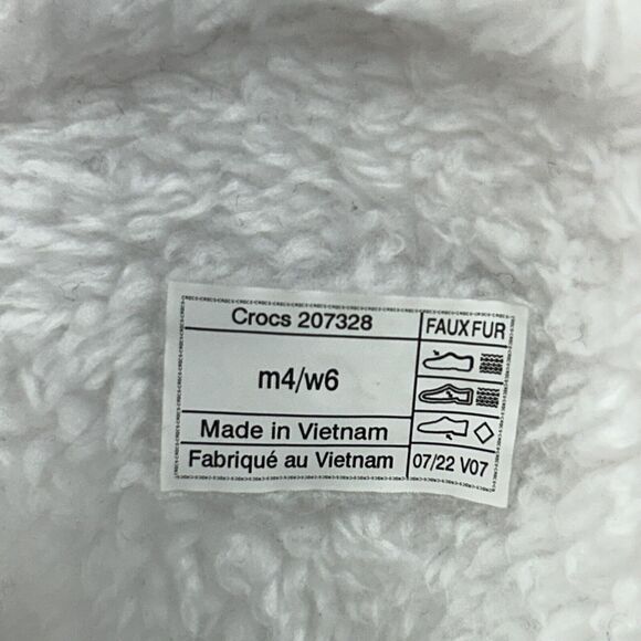 Crocs Classic Lined Neo Puff Tie Dye Boot Pull On Women's Size 6 Bone Beige Pink - Picture 12 of 13